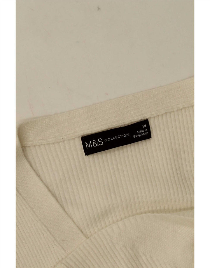 Marks & Spencer - Cárdigan para mujer, talla 40, tamaño mediano, color blanco