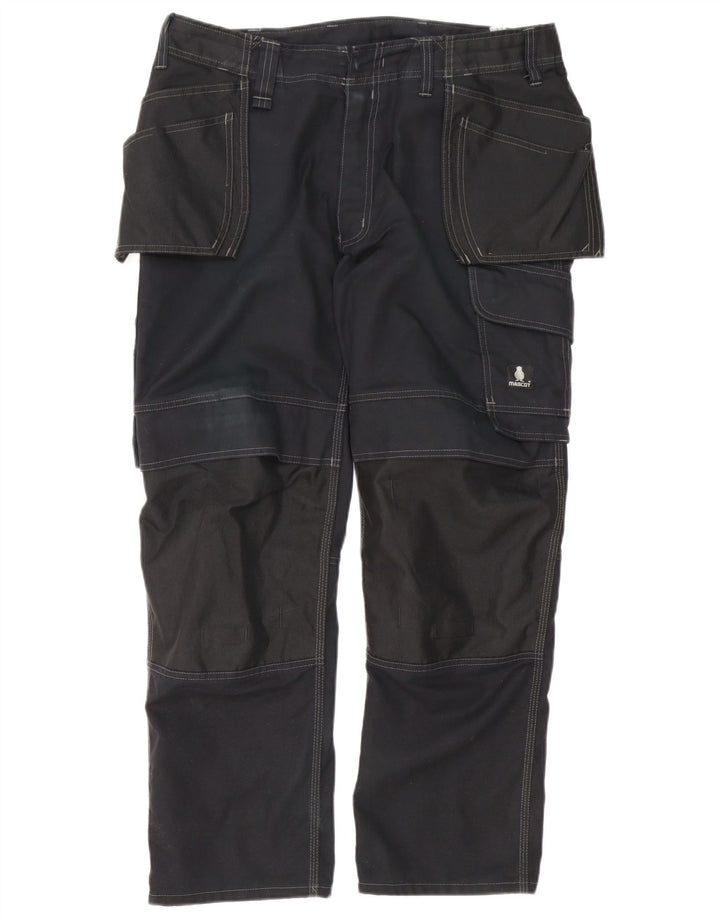 Pantalón cargo recto para hombre Mascot W36.5 L30 Poliéster negro