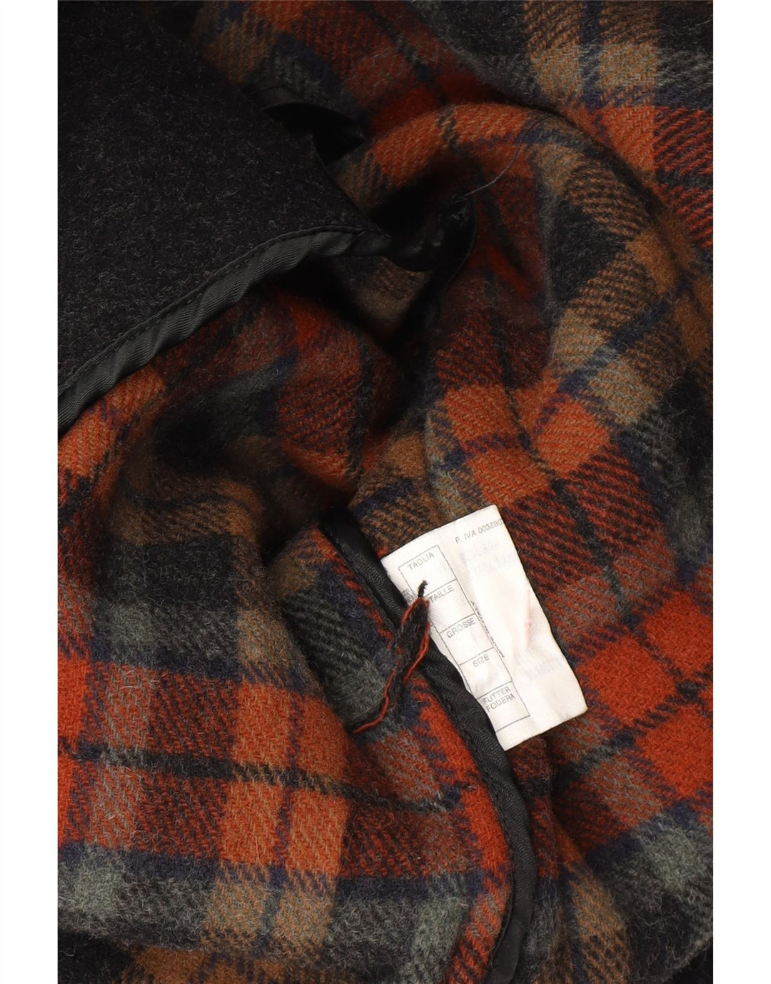 VINTAGE Hombres Duffle Coat UK 46 3XL Lana Gris