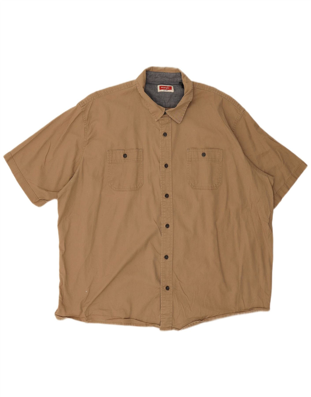 Wrangler Camisa De Manga Corta Hombre 2XL Algodón Beige