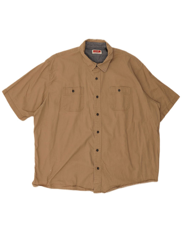 Wrangler Camisa De Manga Corta Hombre 2XL Algodón Beige