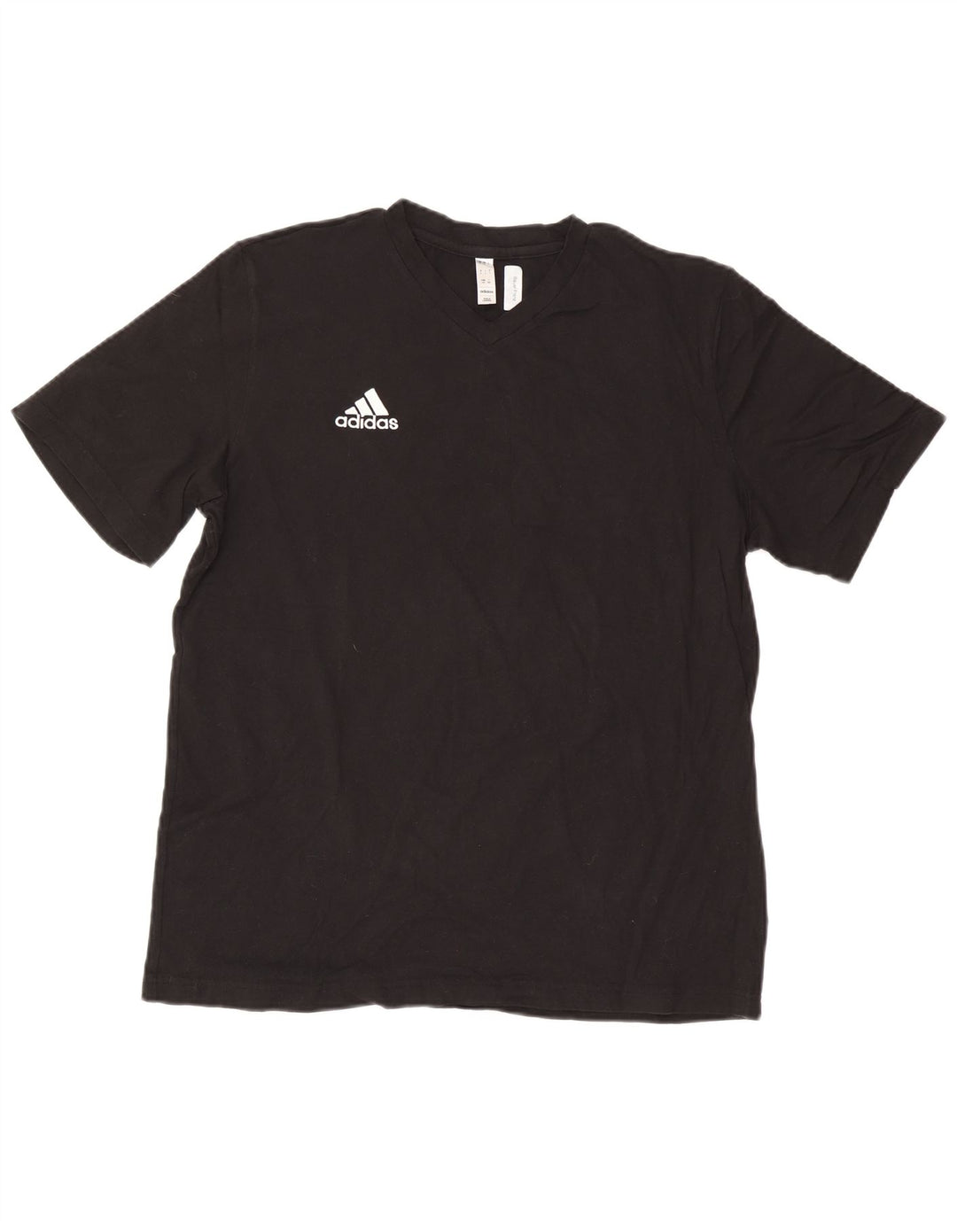 Adidas - Camiseta para hombre, talla grande, algodón negro