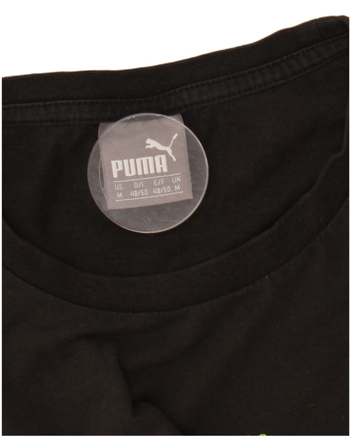 PUMA Camiseta gráfica para hombre Top mediano negro
