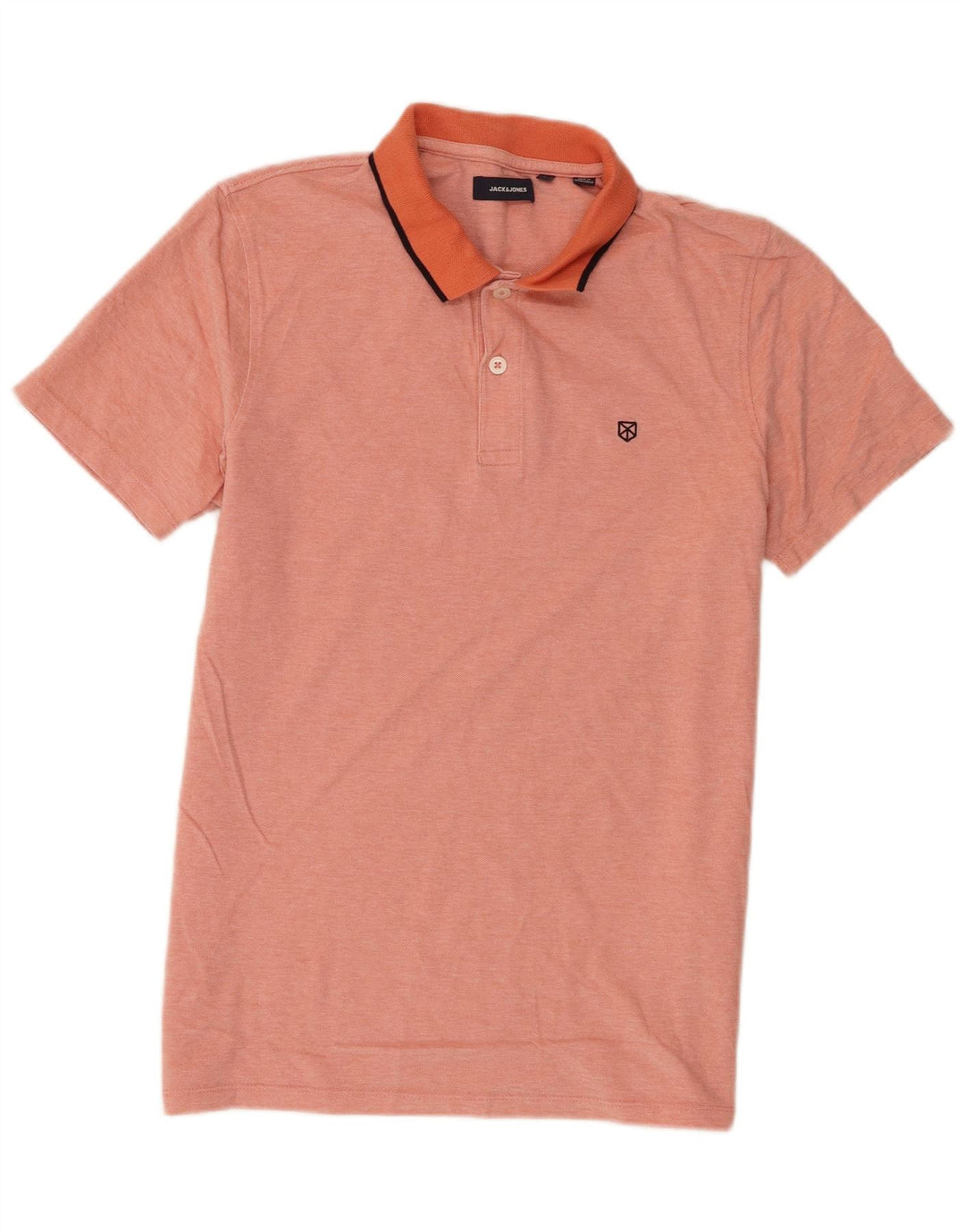 Jack & Jones Polo para hombre de algodón naranja grande