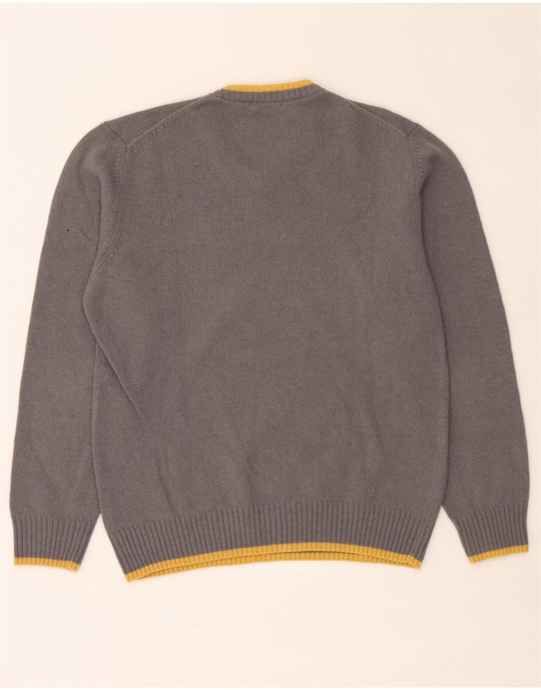 Sergio Tacchini Jersey con Cuello en V para Hombre de Lana a Rayas Gris Grande