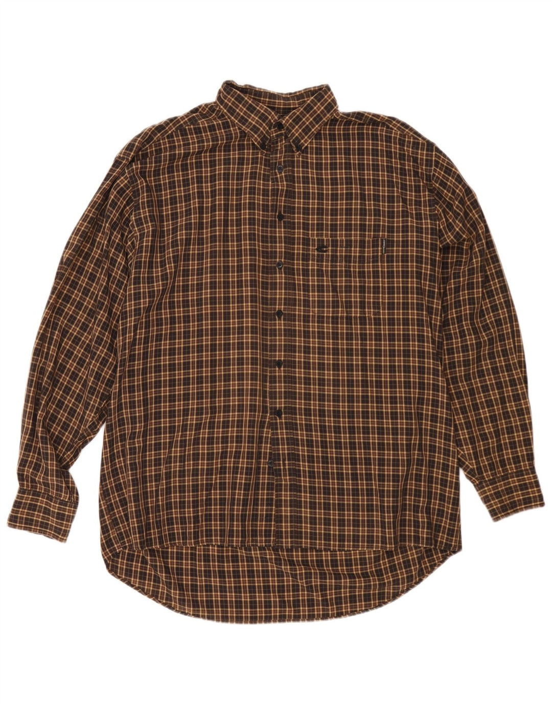 Camisa de franela para hombre Camel Active Cuadros grandes en marrón