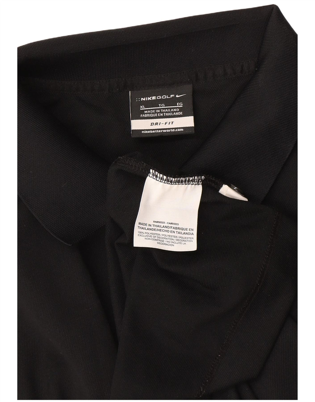 Nike Polo Dri Fit para hombre XL Poliéster negro