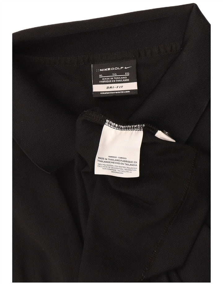 Nike Polo Dri Fit para hombre XL Poliéster negro