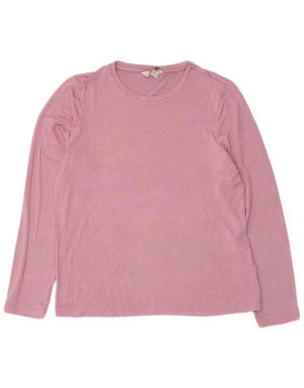 Marks & Spencer Top para mujer de manga larga UK 46 Viscosa rosa grande