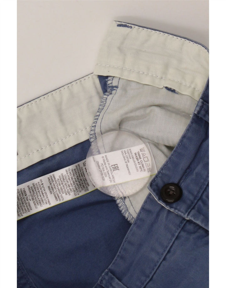 Marks & Spencer Pantalones cortos chinos para hombre W30 Algodón azul marino mediano