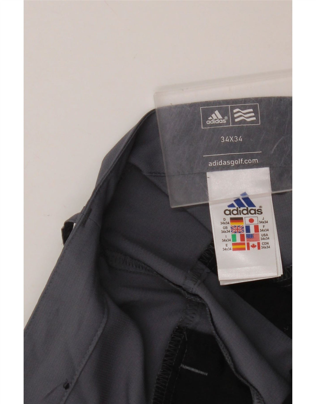 ADIDAS Pantalón chino recto Adizero para hombre W34 L34 Poliéster azul