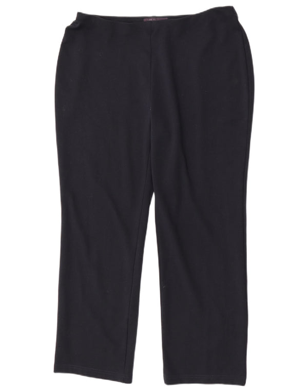 Marks & Spencer Pantalones Casuales para Mujer UK 14 Large W34 L27 Azul Marino