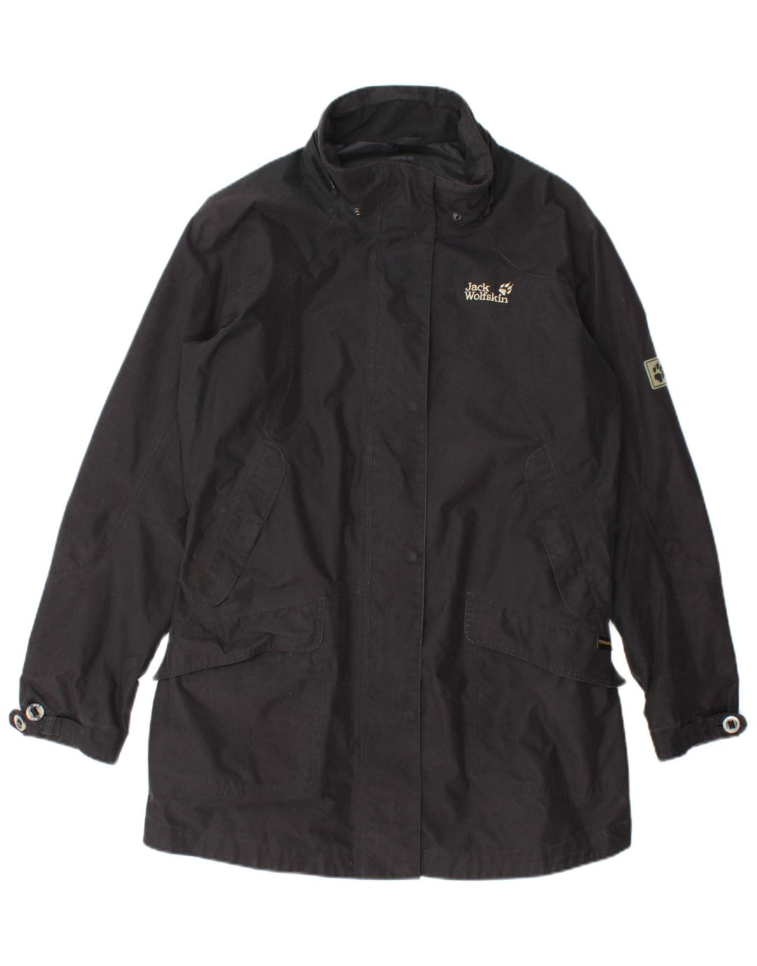 Jack Wolfskin Abrigo cortavientos para mujer ES 40/20 XL Negro Poliéster