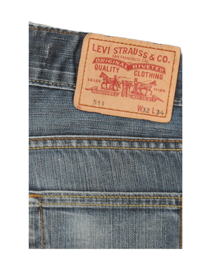 LEVI'S Mens 511 Slim Jeans W32 L34 Blue Cotton Vintage Levi's and Second-Hand Levi's from Messina Hembry 