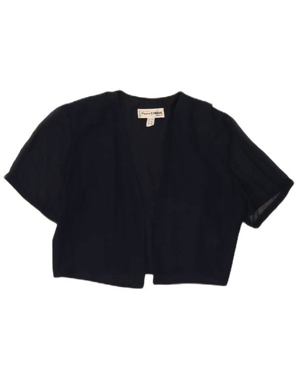 Pierre Cardin Top Bolero Abierto para Mujer IT 50 XL Acetato Azul Marino