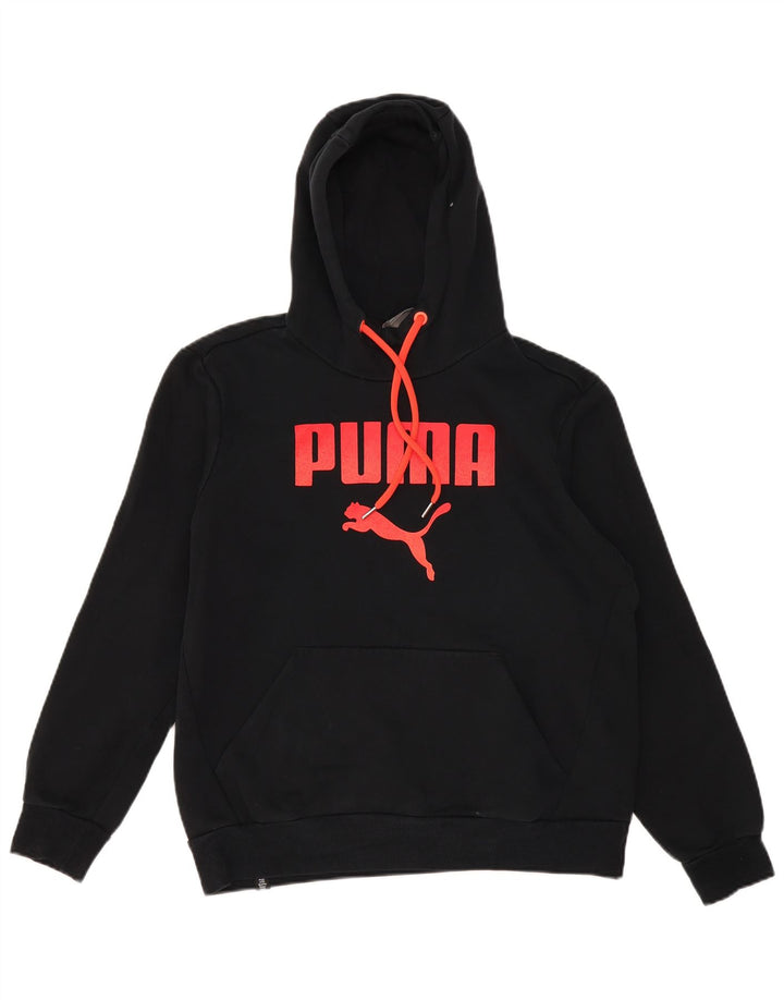 Puma Hombre Sudadera Con Capucha Gráfica Jersey De Algodón Negro Mediano