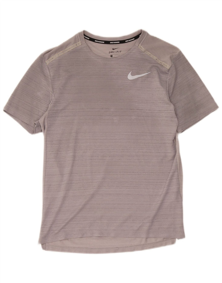 Camiseta Nike Dri Fit para hombre Top pequeño poliéster moteado gris
