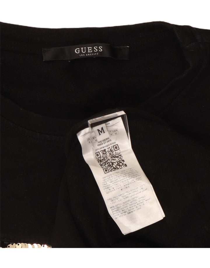 Guess Sudadera para mujer Jumper UK 44 Mediano Negro Colorblock Algodón