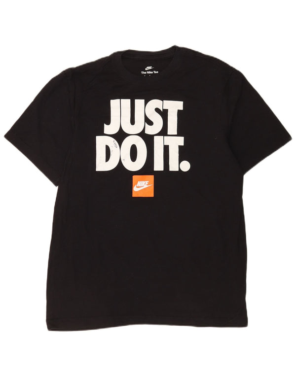 Nike Camiseta gráfica para hombre Top mediano de algodón negro