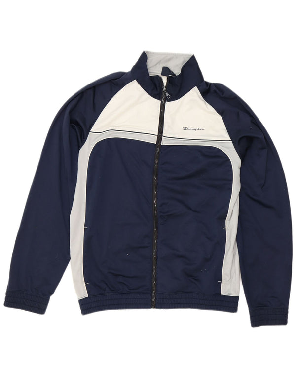 Champion Chaqueta de chándal para hombre XL Azul marino Colorblock Poliéster