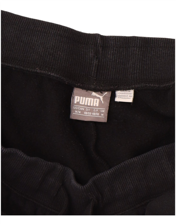 PUMA Pantalones de chándal para mujer UK 12 Medium Black Cotton