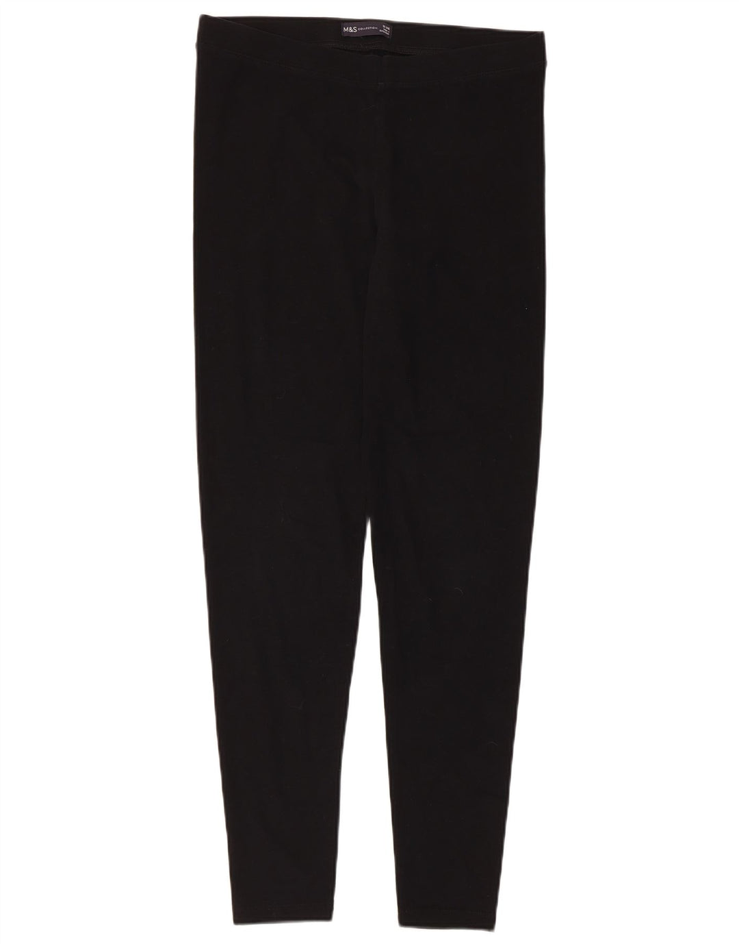 Marks & Spencer Leggings para mujer Reino Unido 12 Mediano Algodón negro