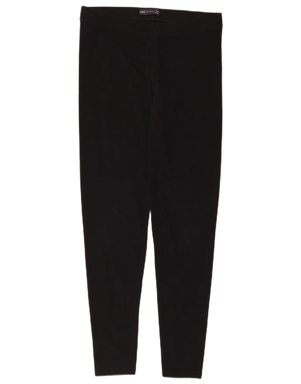Marks & Spencer Leggings para mujer Reino Unido 12 Mediano Algodón negro