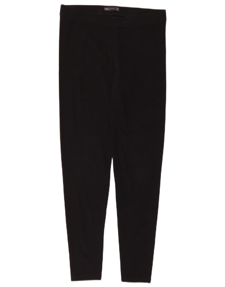 Marks & Spencer Leggings para mujer Reino Unido 12 Mediano Algodón negro
