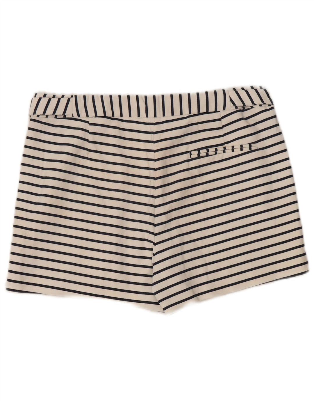 Zara Mujer Hot Pants Medium W30 Algodón Rayas Blanco