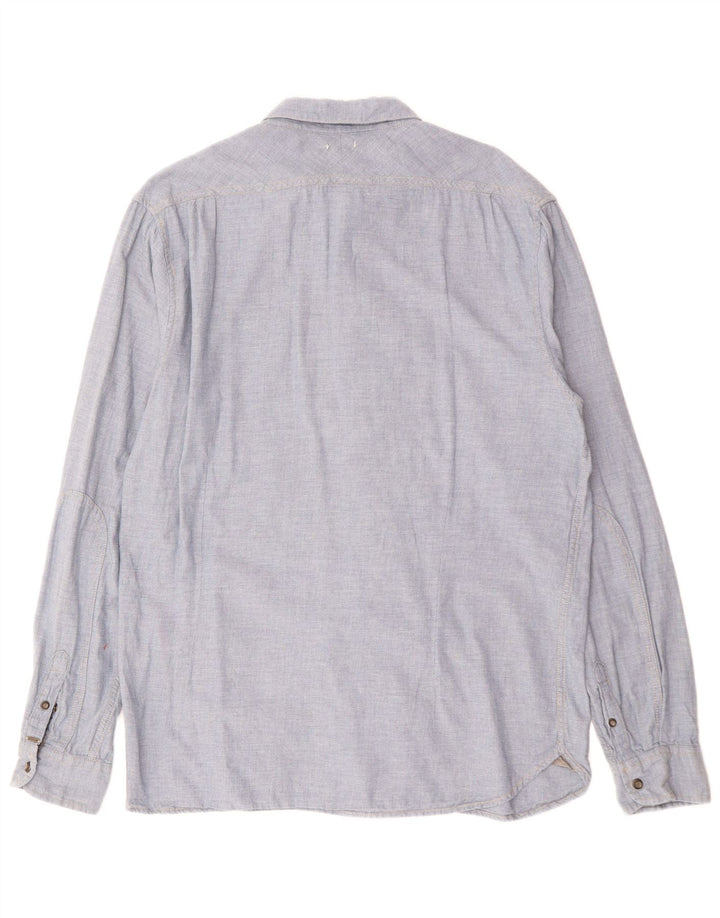 SCOTCH & SODA Camisa Hombre Algodón Azul Medio