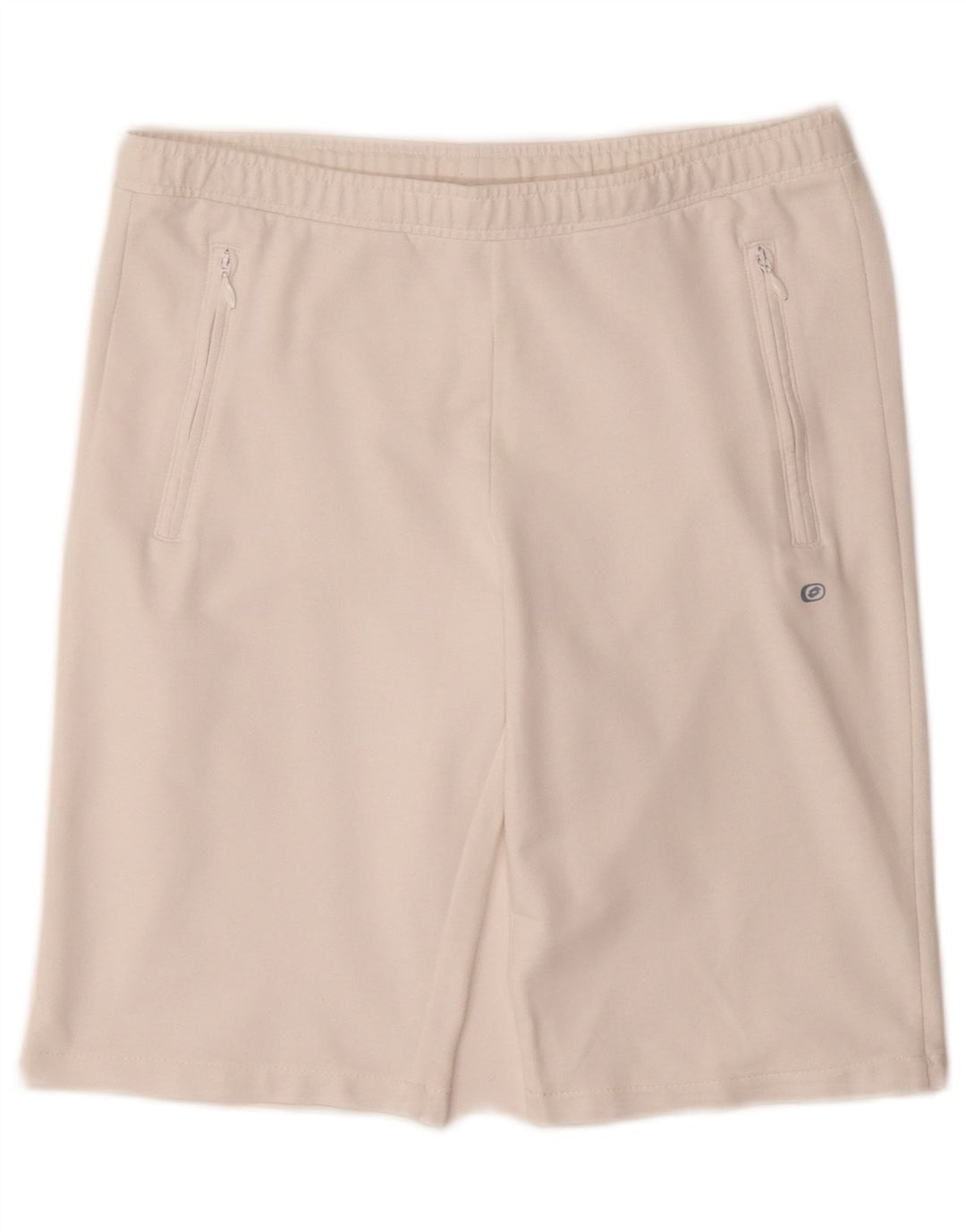 Lotto - Pantalones cortos deportivos para mujer, talla 40, algodón blanco mediano