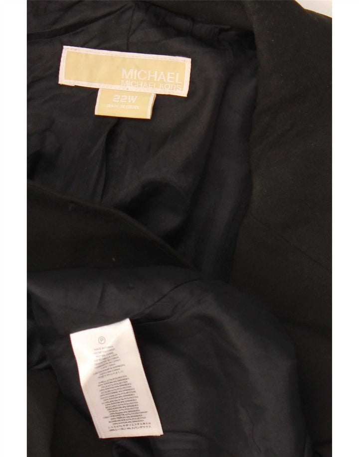 Chaqueta tipo blazer de 1 botón para mujer Michael Kors US 22 3XL Poliéster negro moderno