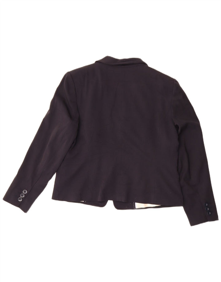 Marks & Spencer Chaqueta tipo blazer con 1 botón para mujer UK 40 XL Poliéster azul marino