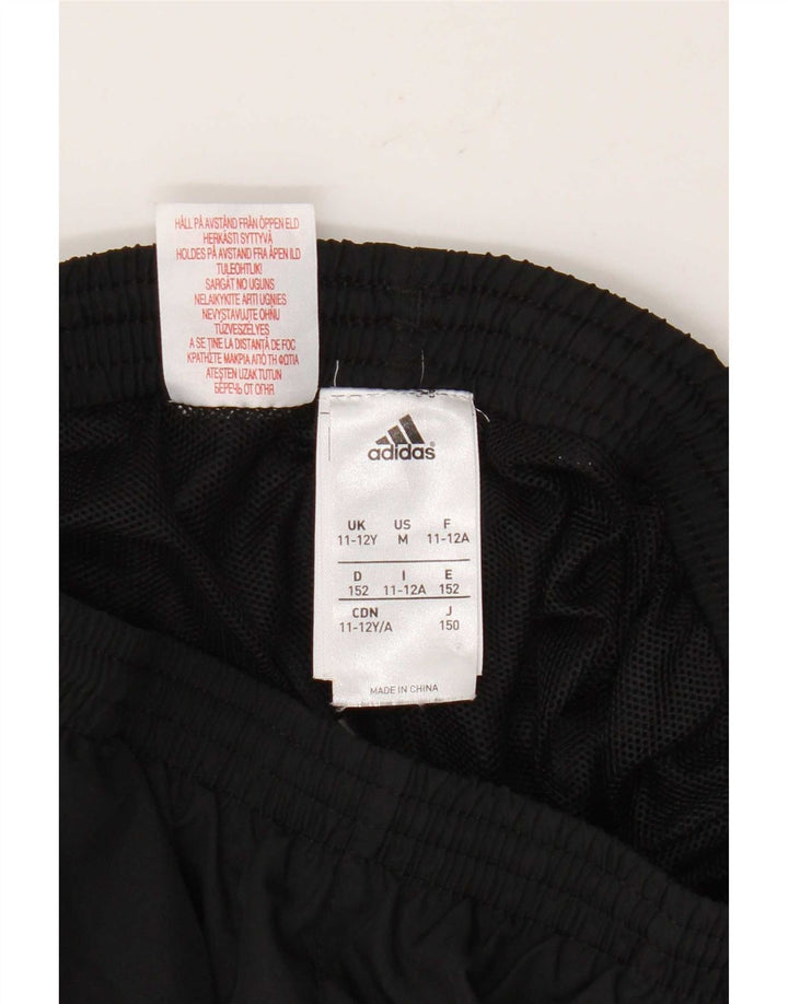 Adidas Pantalones cortos deportivos con gráficos para niños 11-12 años Negro Poliéster