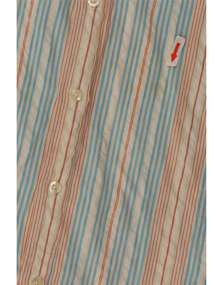 Camisa Diadora Hombre Mediana Algodón Rayas Multicolor