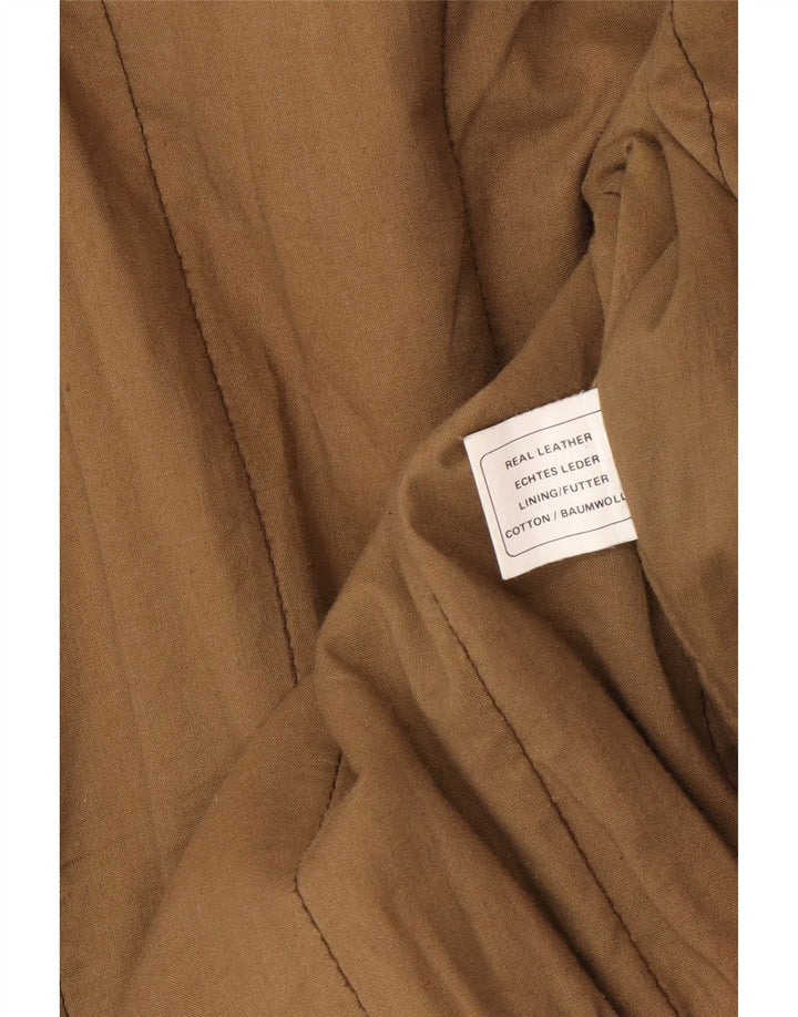 Outback Chaqueta de cuero para hombre UK 42 XL Cuero marrón
