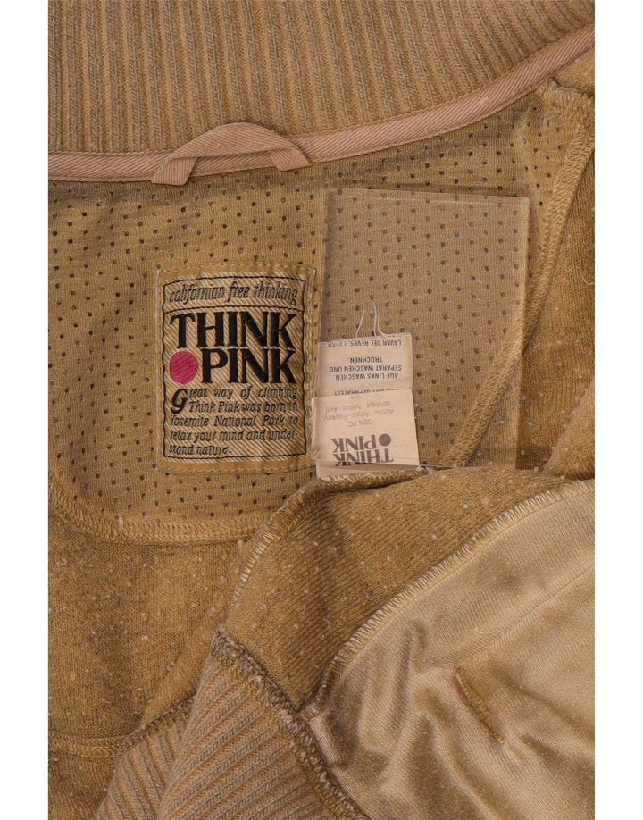 Think Pink Chaqueta polar para hombre UK 38 Acrílico beige medio