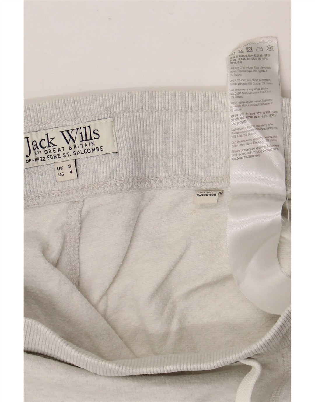 JACK WILLS Pantalones de chándal gráficos para mujer Joggers UK 8 Small Grey
