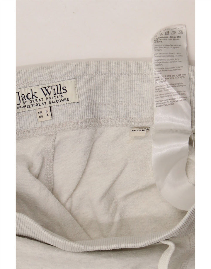 JACK WILLS Pantalones de chándal gráficos para mujer Joggers UK 8 Small Grey