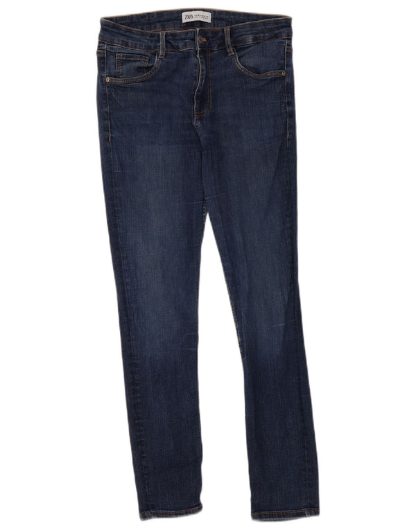 Zara Vaqueros pitillo para mujer EU 38 Small W28 L28 Azul marino
