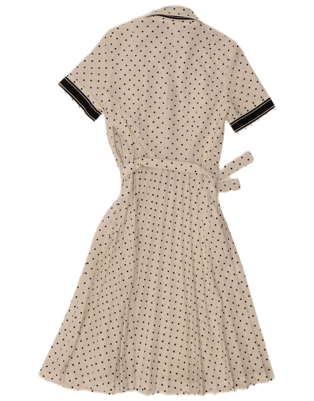 Diolen Vestido largo para mujer UK 40 Poliéster de lunares blancos medianos
