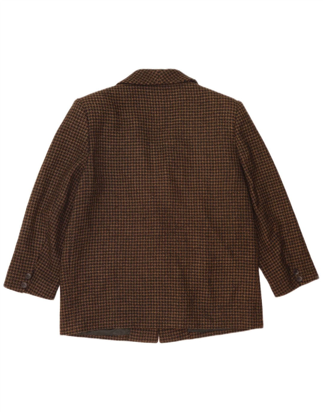 Vintage mujer 2 botones suelta fit Blazer chaqueta IT 48 XL pata de gallo negro