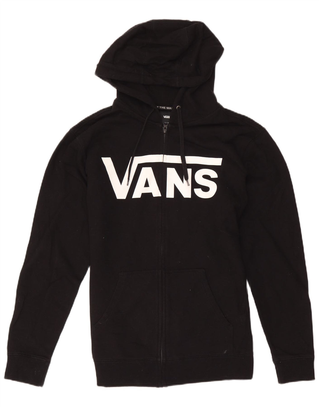 Vans Sudadera con capucha y cremallera gráfica para hombre Algodón negro mediano