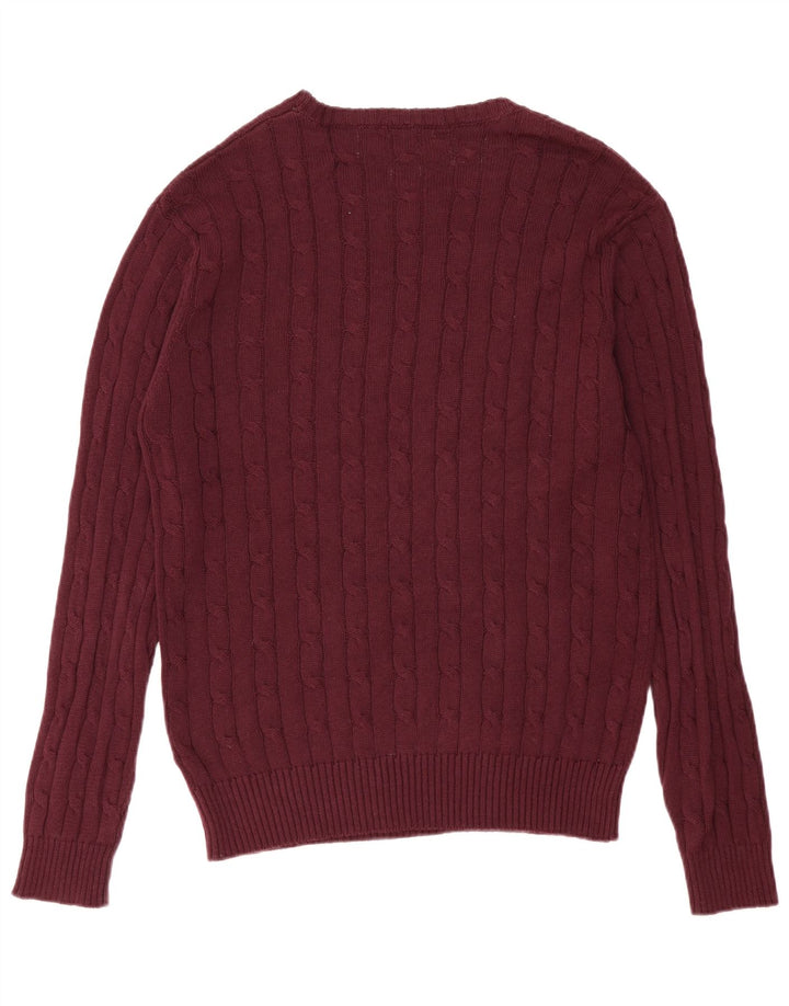 French Connection Jersey De Cuello Redondo Para Hombre De Algodón Burdeos Medio
