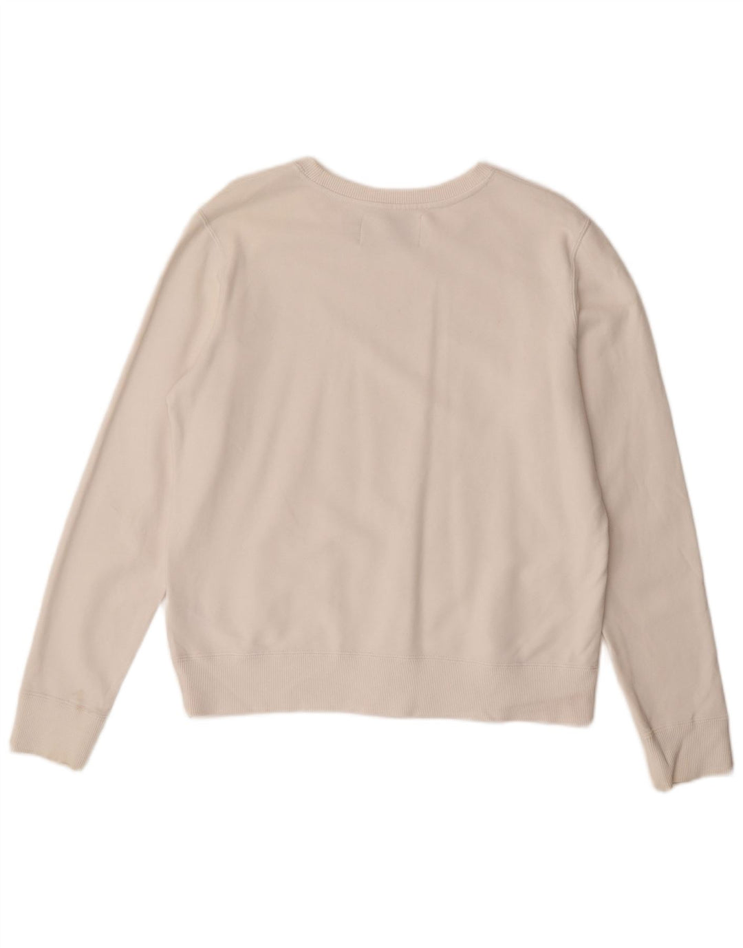 Calvin Klein Jeans Sudadera gráfica para mujer Jumper UK 14 Mediano Blanco