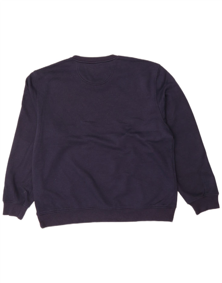 IZOD Mens Sweatshirt Jumper XL Navy Blue Cotton Vintage Izod and Second-Hand Izod from Messina Hembry 