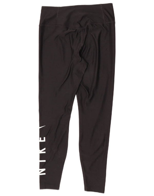 Nike Leggings gráficos Dri Fit para mujer UK 44 Mediano Negro Poliéster