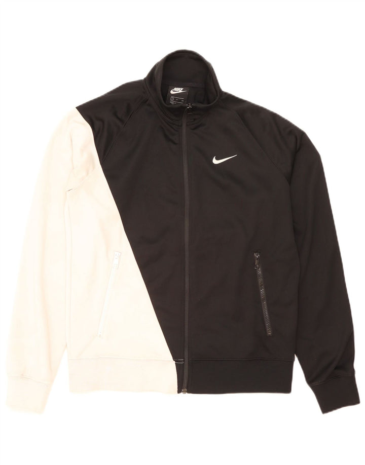 NIKE Hombre Graphic Chándal Top Chaqueta Pequeña Negro Colorblock Poliéster