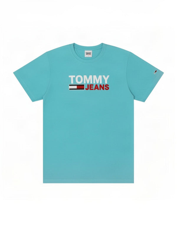 Tommy Hilfiger Mens Graphic T-Shirt Top Small Blue Cotton
