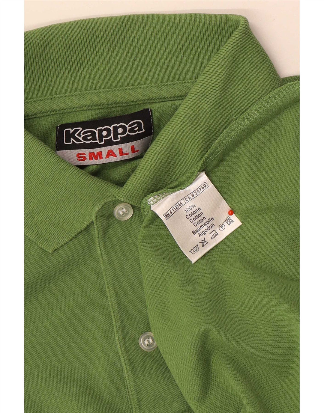 Kappa Polo Hombre Small Verde Algodón